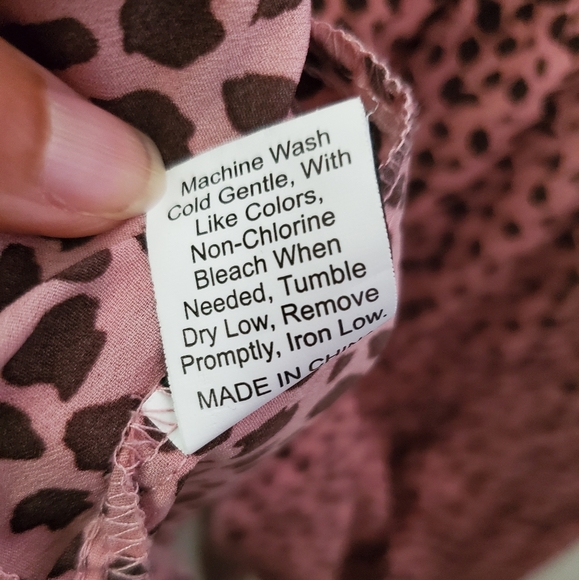 SHEIN PINK ANIMAL PRINT RUFFLE HEM SMOCK DRESS - Picture 11 of 11